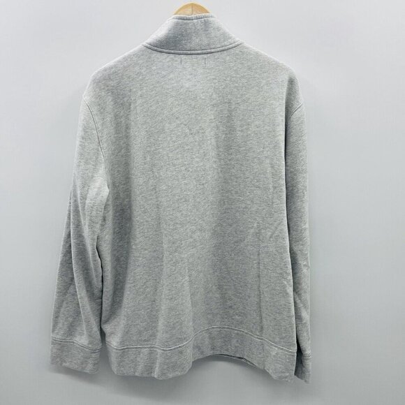 Nautica Mens Size XL 1/4 Zip Mock Neck Fleece Lined Pullover Sweatshirt in Gray - Picture 3 of 5